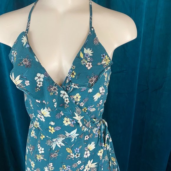 Mossimo Floral Print Ruffle Wrap Dress - Picture 4 of 9